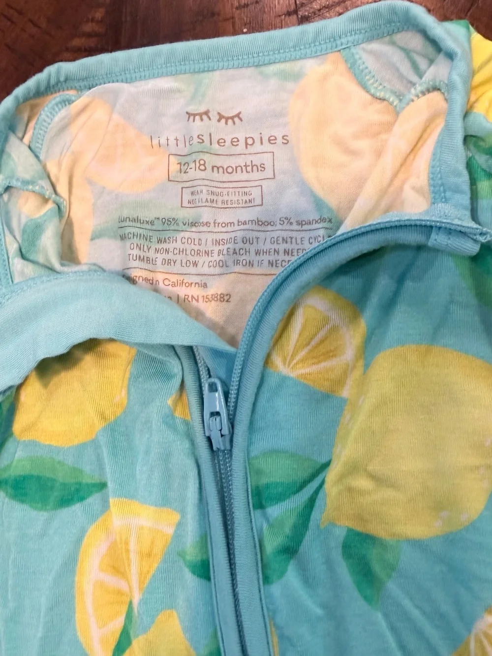 Little Sleepies lemon zippy